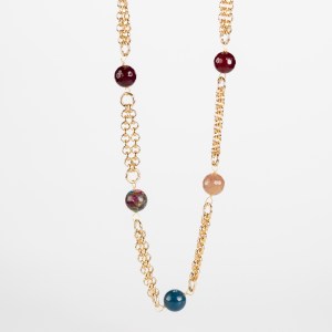 Collana con Pietra di Luna, Giada e Agata Amarena