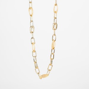 Collana Maglie Losanghe Lisce e Martellate