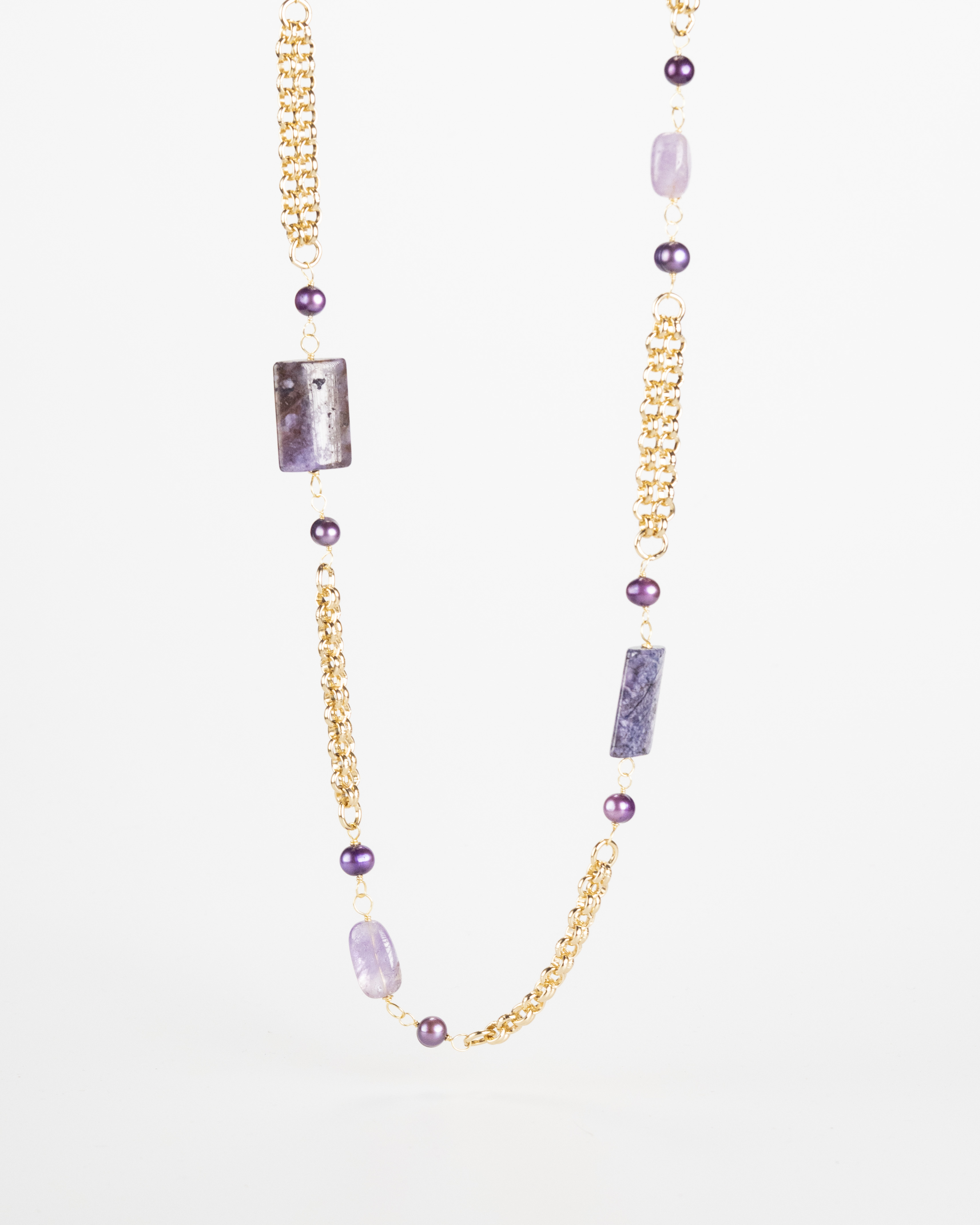 Collana con Giada e Perle