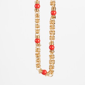 Girocollo Maglia bizantina e Pasta Corallo