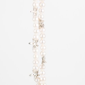 Bracciale Doppio Filo Perle Vere Coltivate 10-11mm e Stelle Marine Grandi